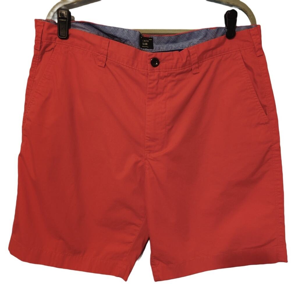 J. Crew Shorts Men’s Size 38”W 9” Inseam Orange Flat‎ Front